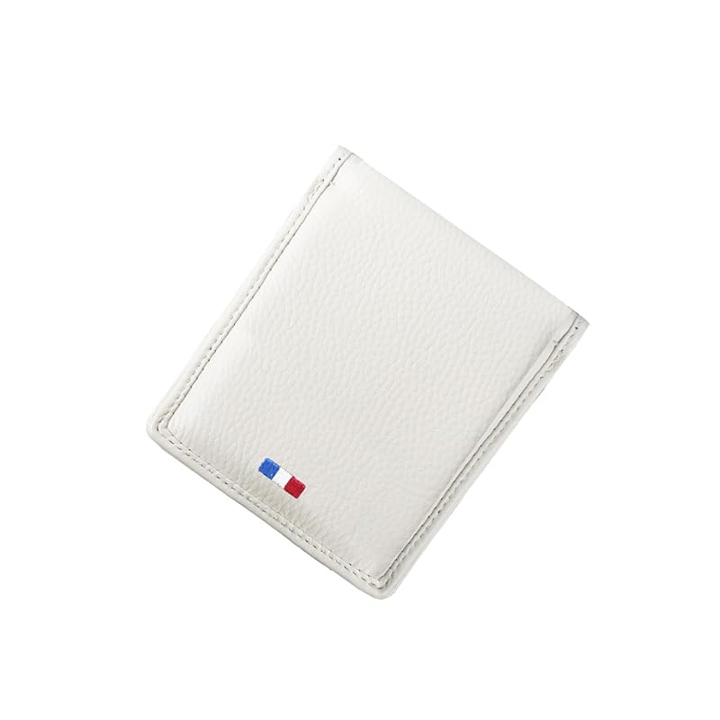 

[Liberto Edwin] wallet men s genuine leather cowhide leather bi-fold folding wallet simple business casual white Free