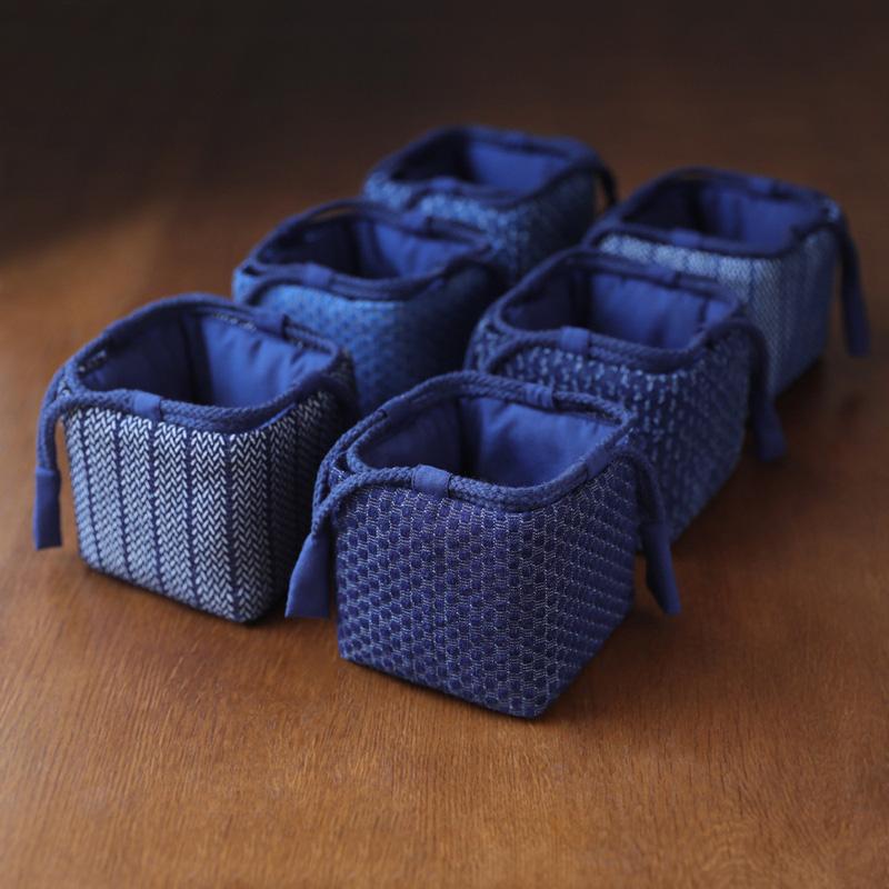 Teetassen-Tasche Tragbare Reise-Teegeschirr-Aufbewahrungstasche Teekannen Vier oder Sechs Tassen Große Stofftasche Outdoor-Organizer Denim-Organizer