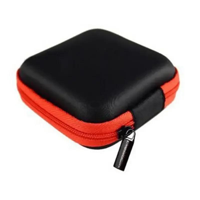Minimalist Portable Pressure Resistant Headphone Bag Data Cable Storage Bag with Zipper Charger Data Cable Headphone Storage Bag