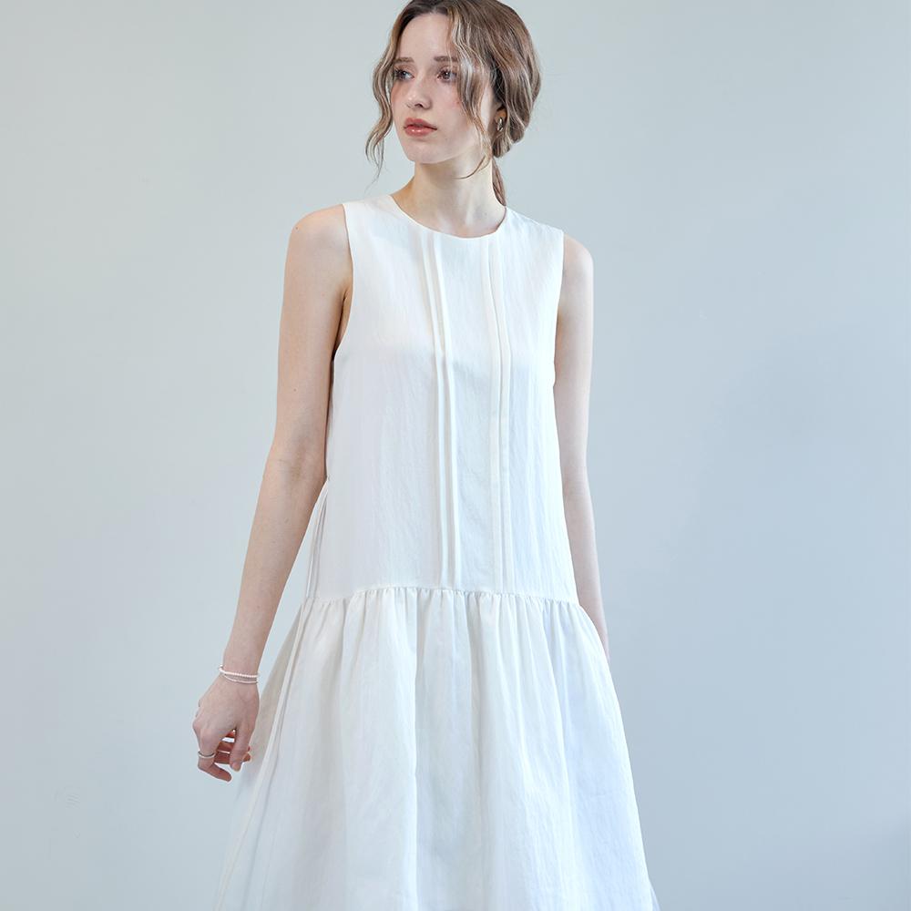 KELLY DONAHUE Tencel Shirred Tiered Dress