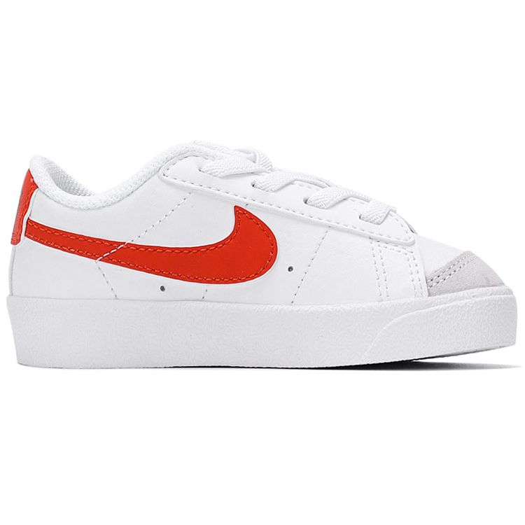 Nike Blazer 77 Comfortable Casual Sneakers Non-Slip Durable Low-Top Walking Shoes Baby sneakers White Red DA4076-106