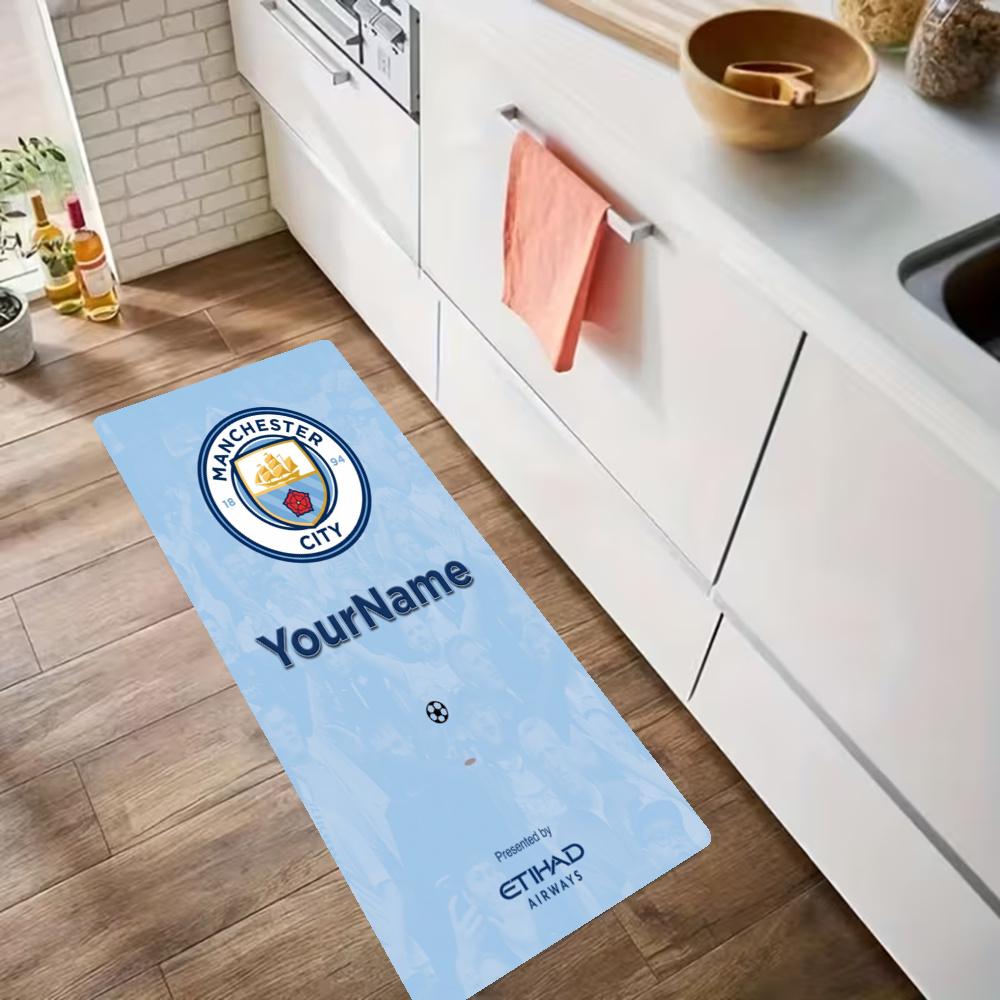 Manchester City Customize Your Name Kitchen Rug Runner Rug Laundry Mat Hallway Entryway The Best Gift Choice