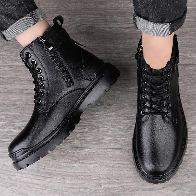Winter /Herbst Herren Qualität Militär Lederstiefel Outdoor Taktische Wüsten Kampfstiefel Motorrad Stiefeletten Schneeschuhe