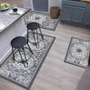 3 Pcs Set Floor Mat Bohemian Style Rugs Kitchen Carpet Non-slip Comfortable Washable Kitchen Decoration Office Bedroom Corridor