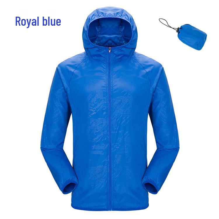 Unisex Outdoor Sun Protection Windbreaker Jacket with Custom Embroidered Logo for Team Building