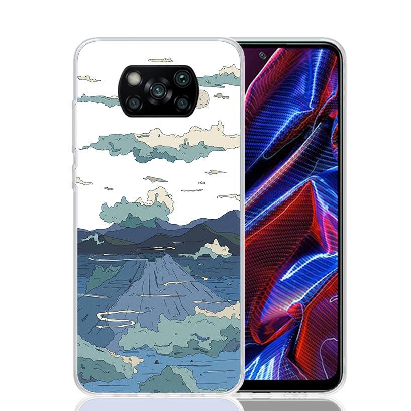 Anime Ästhetische Landschaft Handyhülle Für Xiaomi Poco X7 X6 X5 Pro F7 Ultra Redmi 15C 15 13 13C 12 12C 10 10A 10C 9 9A 9C 9T Hülle
