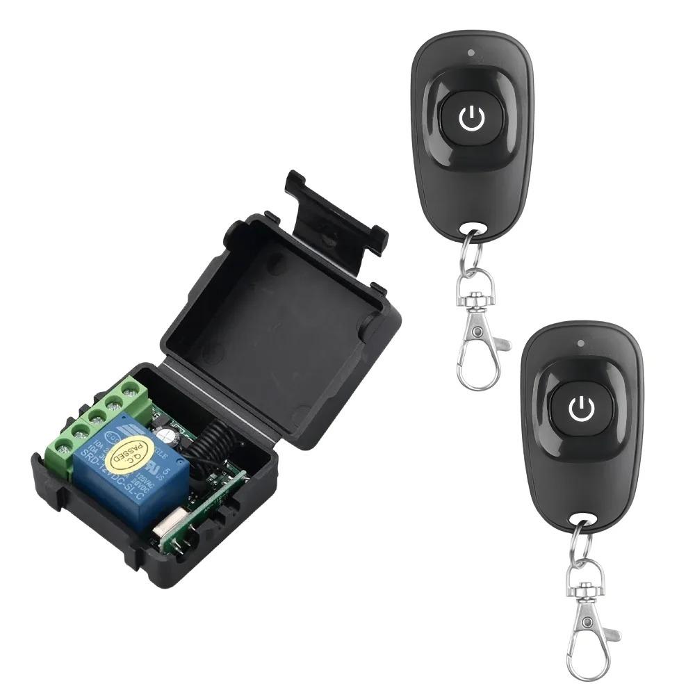 433Mhz Universal RF Remote Switch DC12V 1CH 10A Relay Receiver EV1527 Code Transmitter For Electromagnetic Door Lock LED DIY