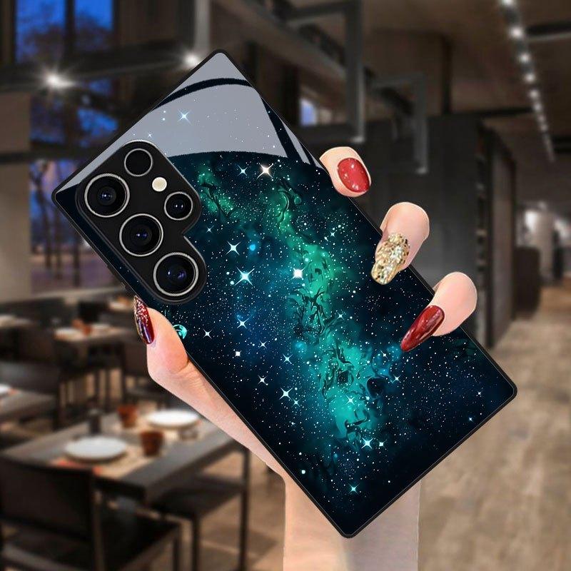 Gehard glazen telefoonhoesje, geschikt voor Samsung Galaxy S20, S21, S22, S23, S24, S25, FE Ultra Plus, A56, A36 en andere modellen