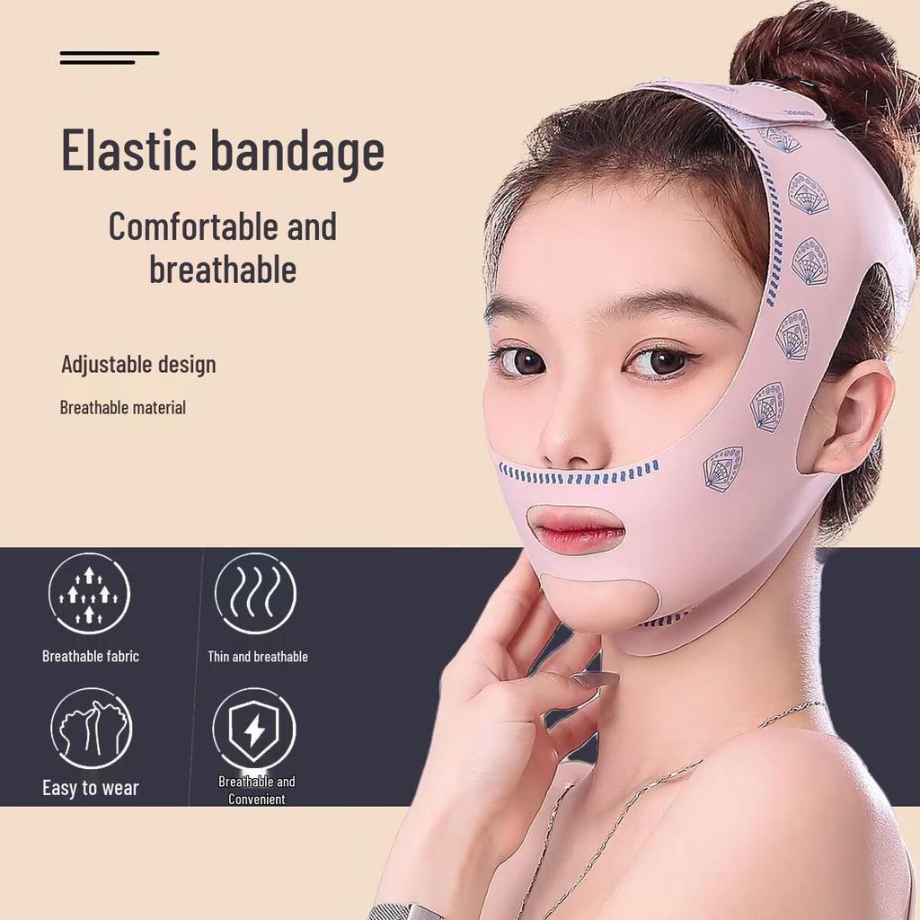 V-Face Lifting Bandage: Anti-Snoring, Tightens Chin, Improves Nasolabial Folds, Elastic & Breathable for Sleep