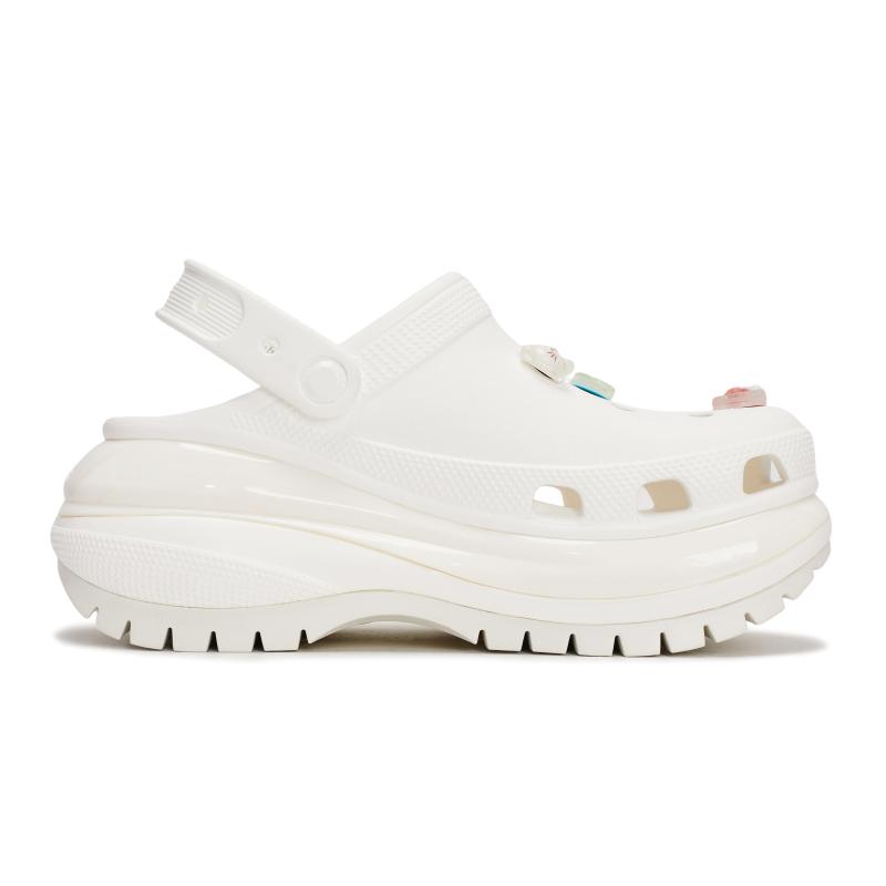 Crocs Mega Crush Clog EVA REGO Hot Dog Dream Castle Hand-painted Graffiti Castle Dopamine Hole Shoes Unisex White