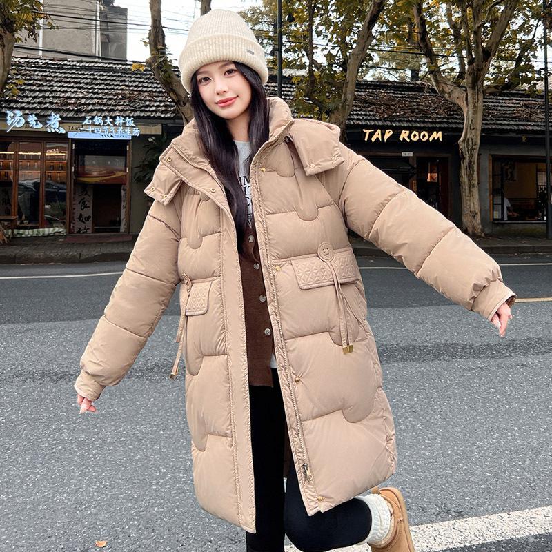 Winter New Hooded Korean Mid-length Thickened Loose Plus-size Down Cotton Jacket Cotton Jacket Women's Cotton Jacket