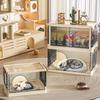 In-Stock Multi-layer Foldable Transparent Cat Bed & Toy Storage Cabinet