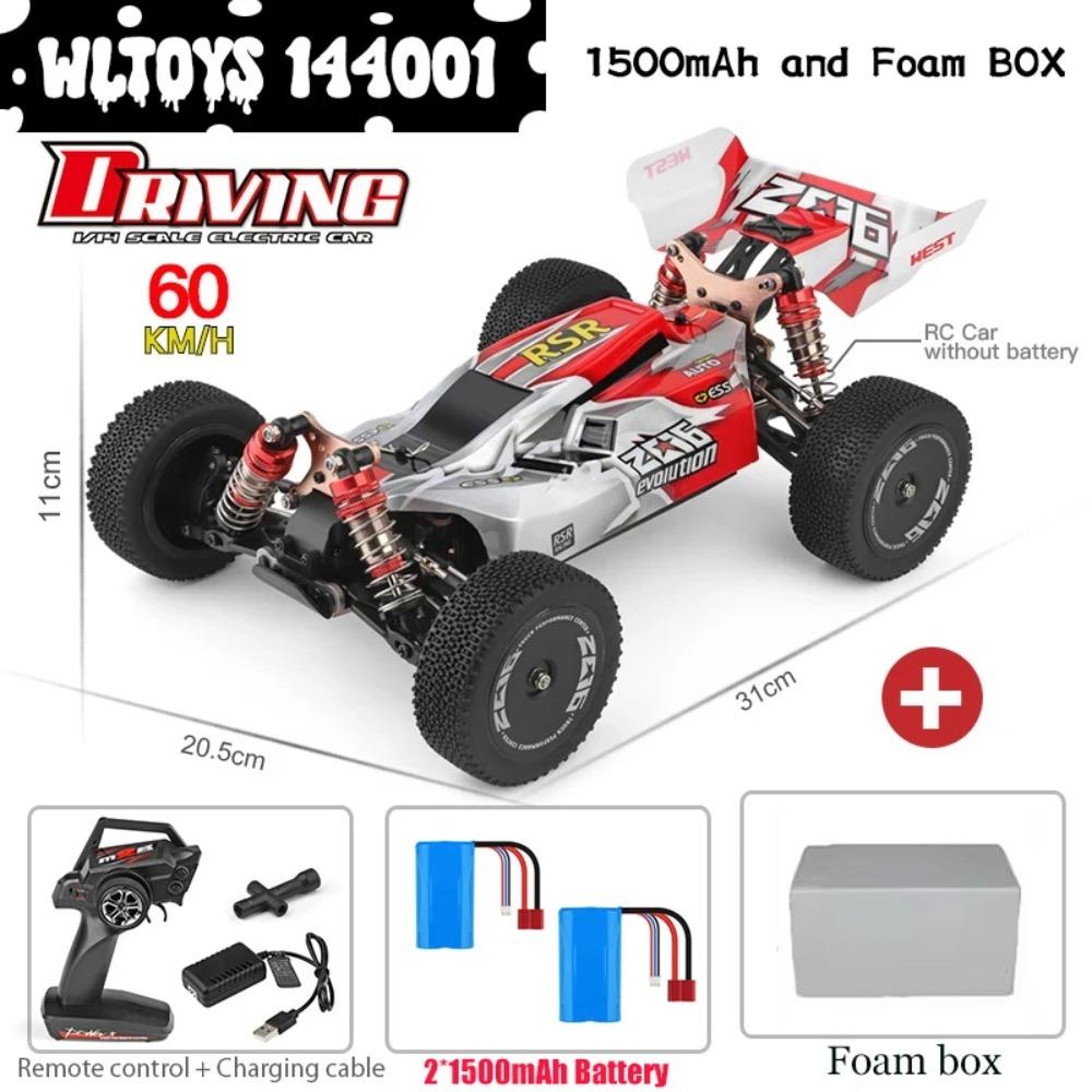 WLtoys 144010 V8 RC Car Brushless 1:14 75Km/H High Speed Metal 4WD Drive Off-Road 2.4G Transmitter 1/14 RC Racing Car VS 124007