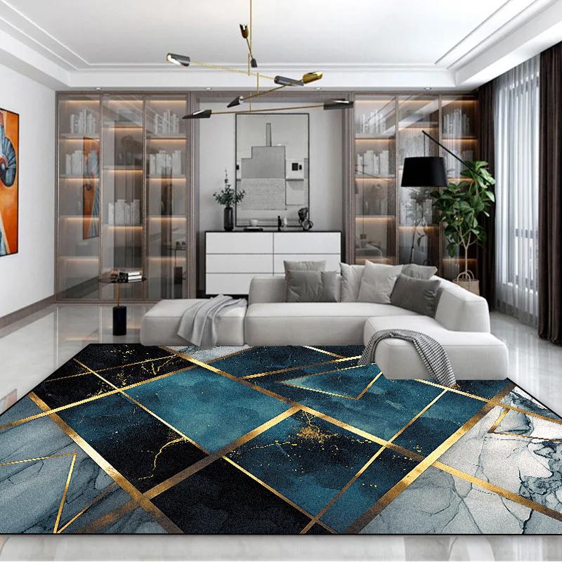 Modern Luxury Geometry Carpet Large Area Living Room Decoration Home Rugs Non-slip Sofa Coffee Table Mat Comfort Bedroom Rug