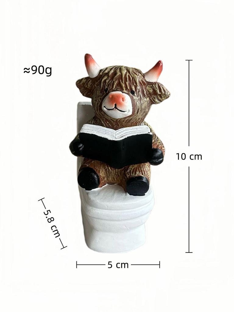 Highland Cow Resin Statue: Creative Festival Bathroom and Home Decoration Gift