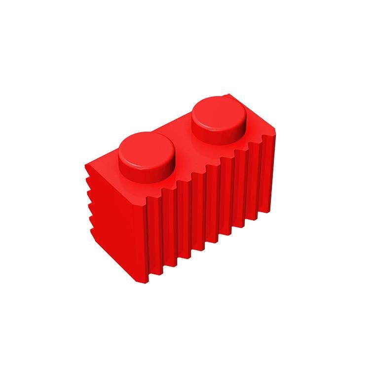 Compatible Building Block 2877 Building Block 1X2 Slotted Brick Toy Accessories Parts Assembly And Assembly Striped Wall Tiles Spare Parts