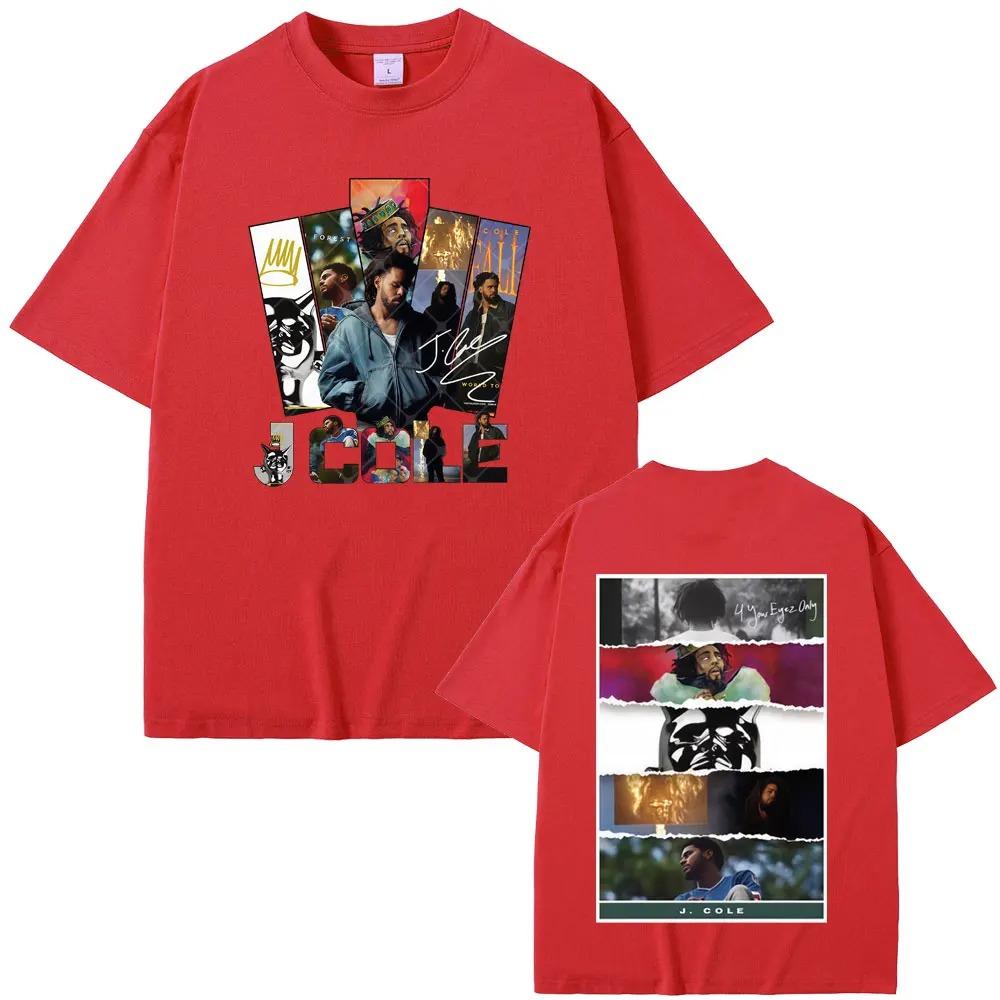 Unisex Women Clothing Hip Hop Fashion Oversized Tshirts Rapper J Cole Music Cover Graphic T Shirt The Fall Off Album Print Tshirt