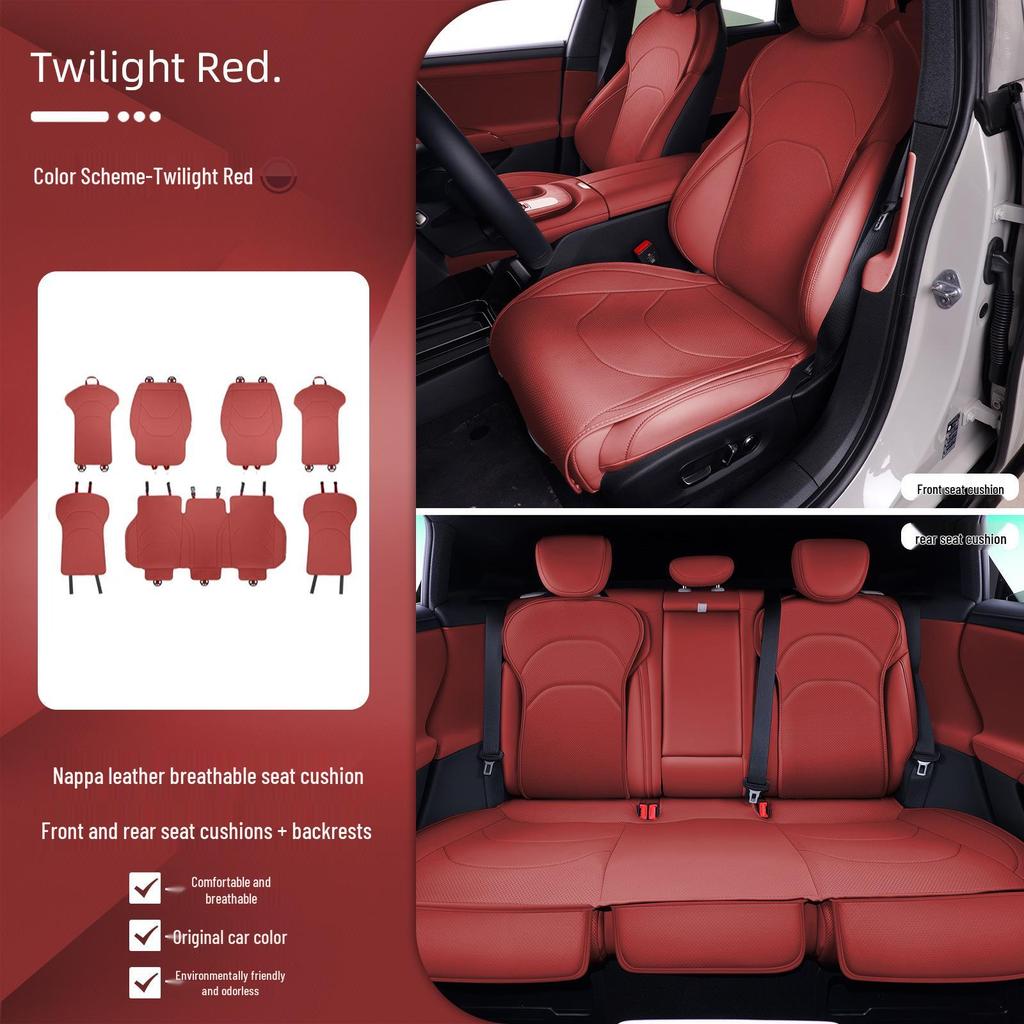 Four Seasons Universal Napa Leather Seat Cover for Xiaomi SU7 - Breathable Protective Cushion Accessory