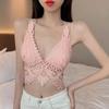 2024 Sexy Tops for Womens Lace Crop Top Woman Tank Tops Off Shoulder V-neck Sleeveless Camis for Women Backless Camisole