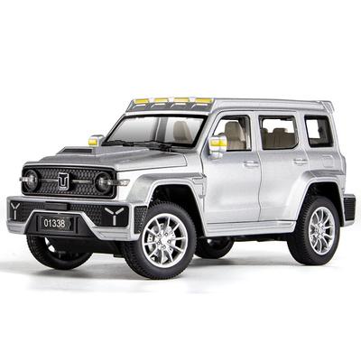 Maßstab 1:24 Jeeps Wrangler Tank 300 Druckgussauto-Modellspielzeug, zurückziehbares Spielzeugfahrzeug mit Ton und Licht für Kinder, Kleinkinder, Jungen und Mädchen, Geschenkkollektion