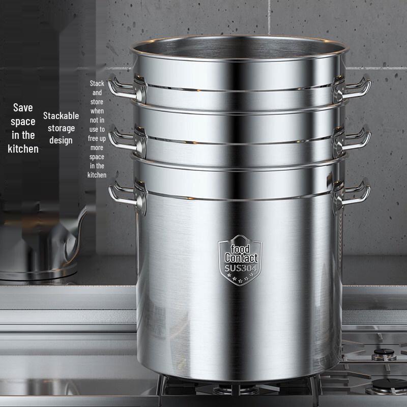 Commercial Grade 304 Stainless Steel Stockpot with Lid