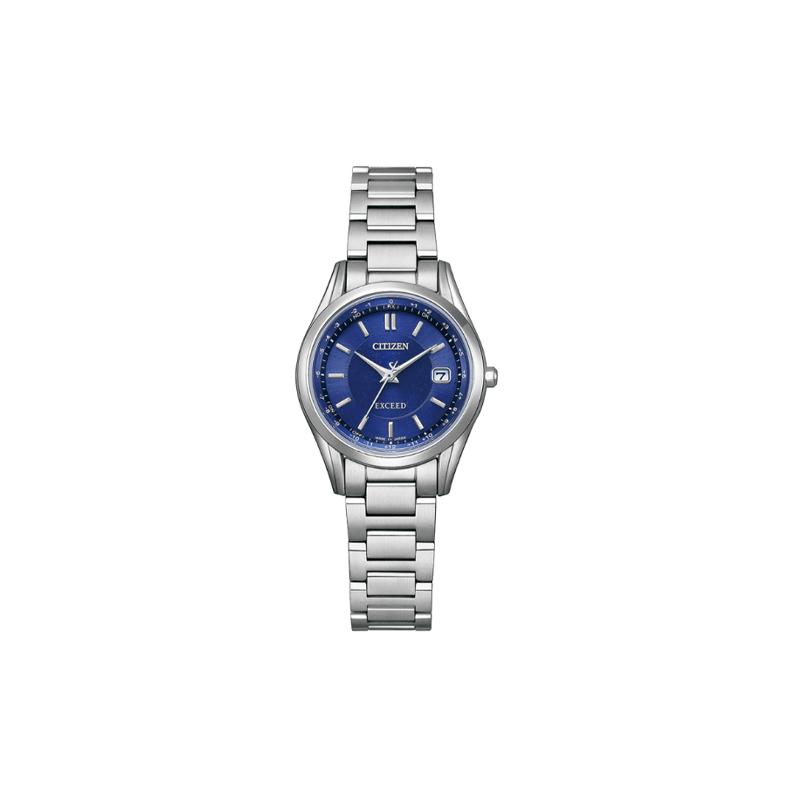 

CITIZEN Exceed Series 50 Meters Waterproof Solar Quartz Super Titanium Strap 26.6mm Women s Watch Blue Dial ES9370-62L синій