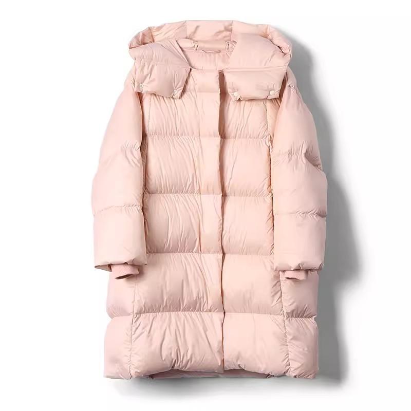 Large White Duck Down Jacket Women's Long 2025 Fashion Extreme Cold Thickened Puffs Warm Loose Coat