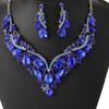 Vintage Crystal Necklace Earrings Bridal Jewelry Sets for Brides Wedding Party Costume Accessories Gifts for Women