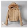 Women S Winter Hooded Short Long Sleeve Cotton Padded Coat