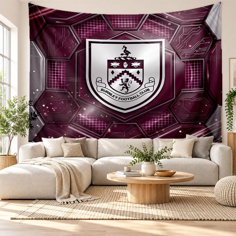 Burnley Football Wall Tapestry, Soft Fabric Wall Hanging, Decorative Backdrop For Bedroom Home Wall Art