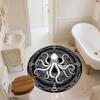 Oktopus,Runder Teppich,Teppich für Wohnzimmer Schlafzimmer Sofa Spielzimmer Dekor,Rutschfeste Fußmatte