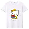 Brand New Sanrio Hello Kitty Cartoon Print Children's T-shirt, Round Neck, Cute and Casual, Versatile Short Sleeves