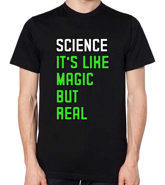 Science Top It s Like Magic But Real Unisex T-Shirt S разноцветный