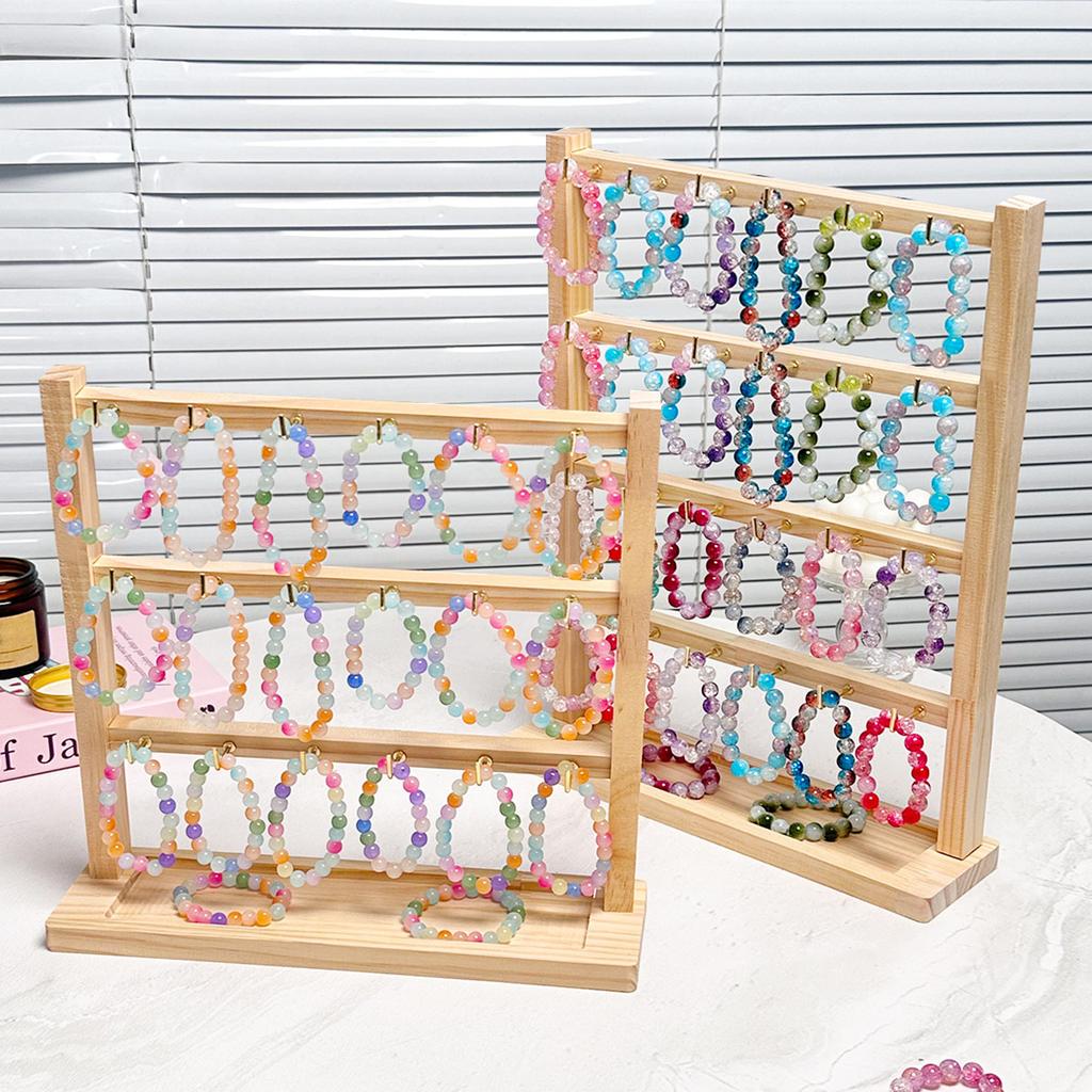 1pc Wooden bracelet rack, bracelet and earring storage rack, store jewelry display rack, jewelry collection rack