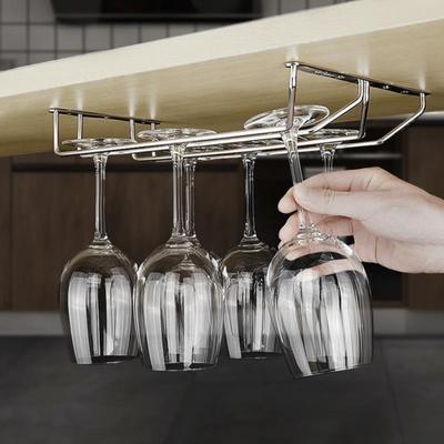 27/35cm Edelstahl Weinregal Gläserhalter Hängestange Aufhänger Regal Hängeregal Unter Schrank Glaswaren-Organizer