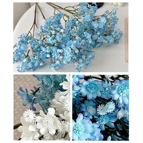 Artificial Baby's Breath Flower Mixed Fake Wildflower Gypsophila Bouquet for Wedding Floral Arrangement Party Home