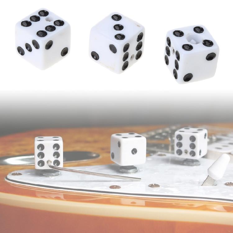 3 Color Fashion Dices Shaped Electric Guitar Volume Control Knobs Guitar Knobs