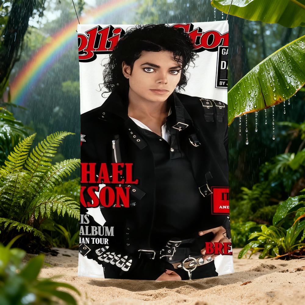 M-michael-l Singer Towel Beach Quick Dry Soft J-jackson Pool Towels Gift for Travel Gym Shower Camping Sports