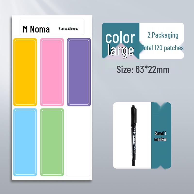Waterproof Transparent Adhesive Name Stickers - Colorful and Self-Adhesive Labels
