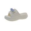 Fashion Women's Fashion Flat Slippers Summer New Round Head Butterfly Knot Waterproof Platform Anti-slip Wear-resistant Sandals