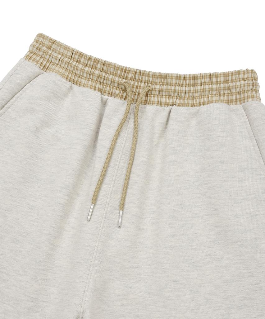 LMR Star Applique Point String Sweatpants Oatmeal