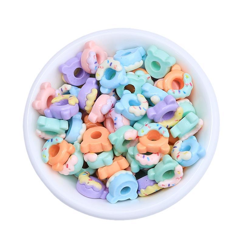 Mini Donut Ice Cream Cartoon Handmade DIY Ornament Accessories Cream Glue Resin Hair Clip Materials