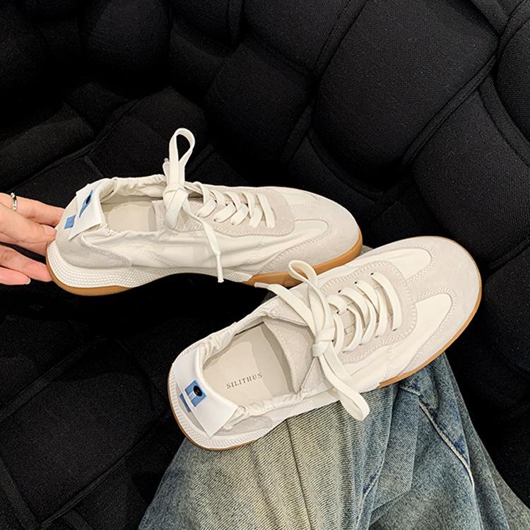 

Leather German training shoes flat biscuit shoes little white shoes women s retro 2025 new Forrest Gump shoes sports shoes casual board shoes 35