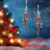 European & American Christmas Candy Cane Red Diamond Bow Jewelry with Free Gifts