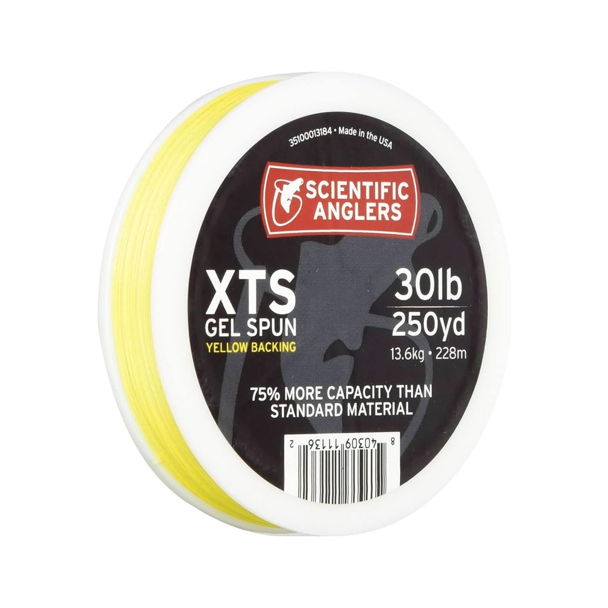 

Scientific Anglers TIEMCO Fly Line with XTS Gel Spun Gel Spun 72030230025 Backing, Polyethylene, 250yd, 30lb, Yellow,
