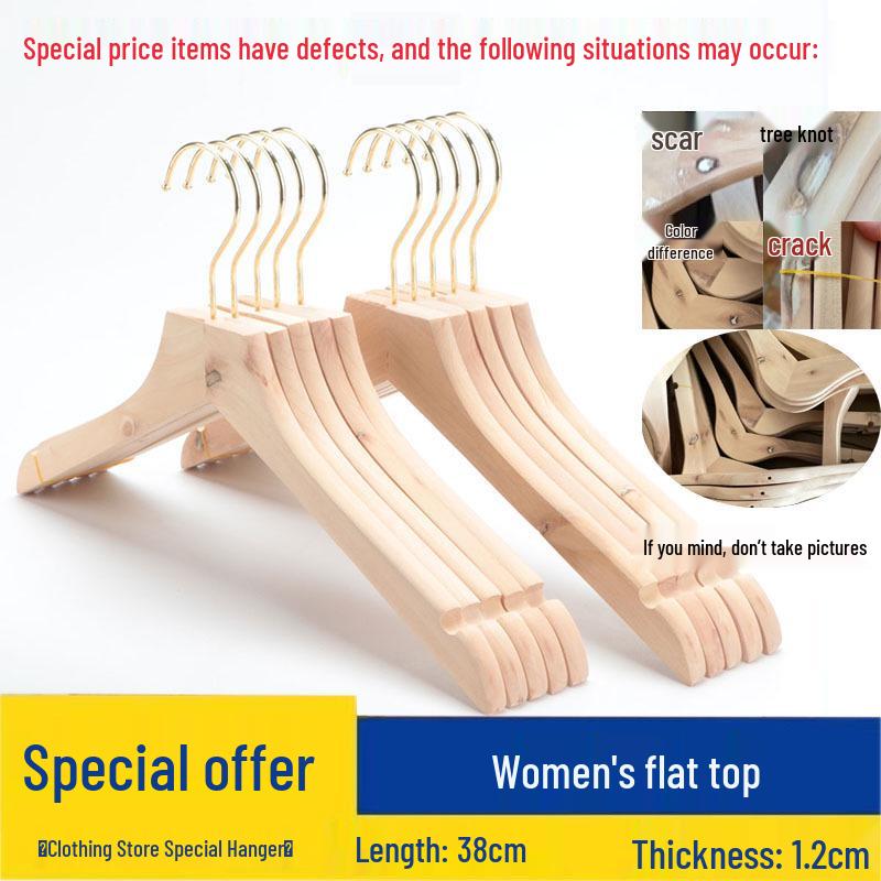Damen Rutschfester Holzmantelständer Kleiderbügel für Bekleidungsgeschäfte
