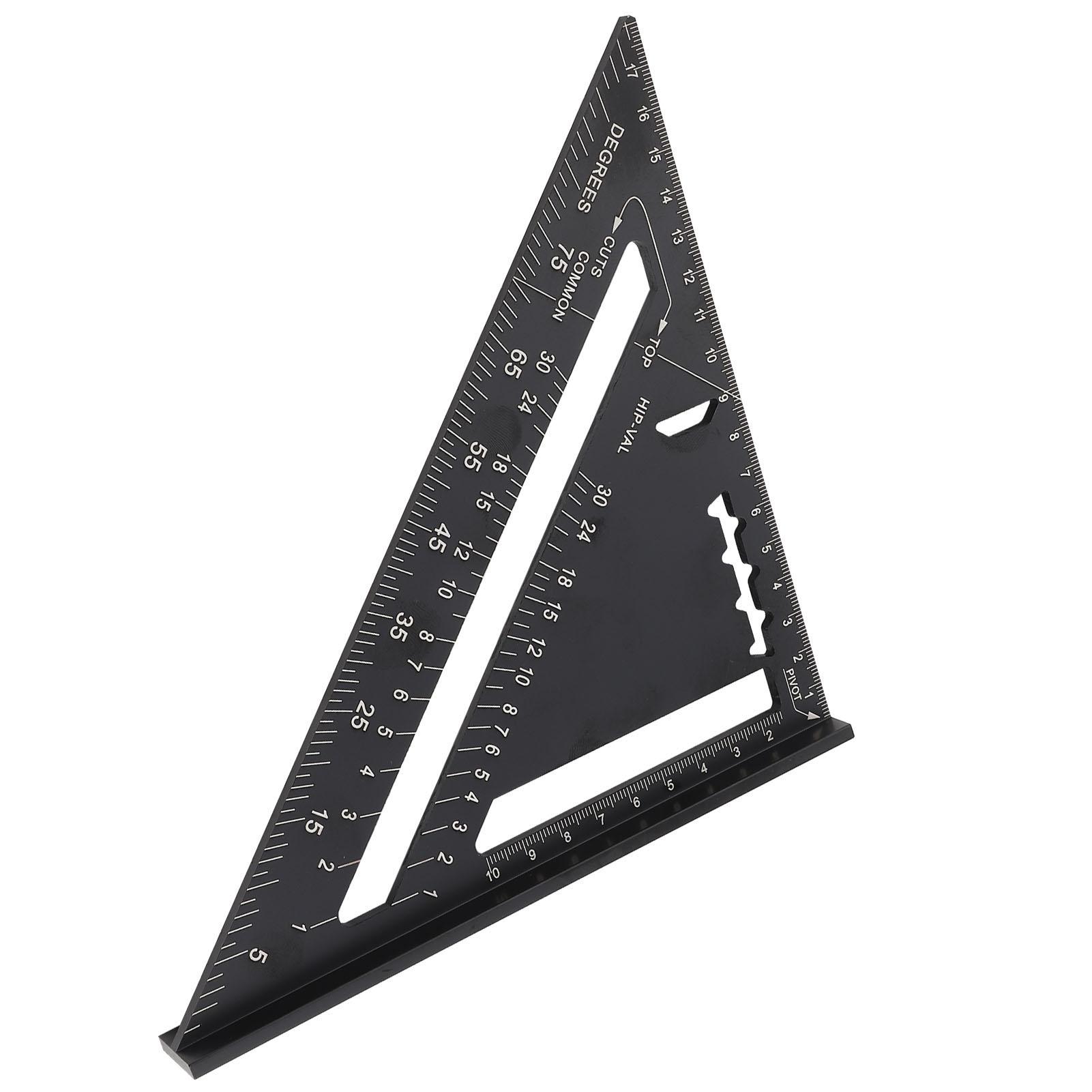

7 Inch Metric Aluminum Alloy Black Oxidation Roofing Triangle Angle Protractor (Metric )