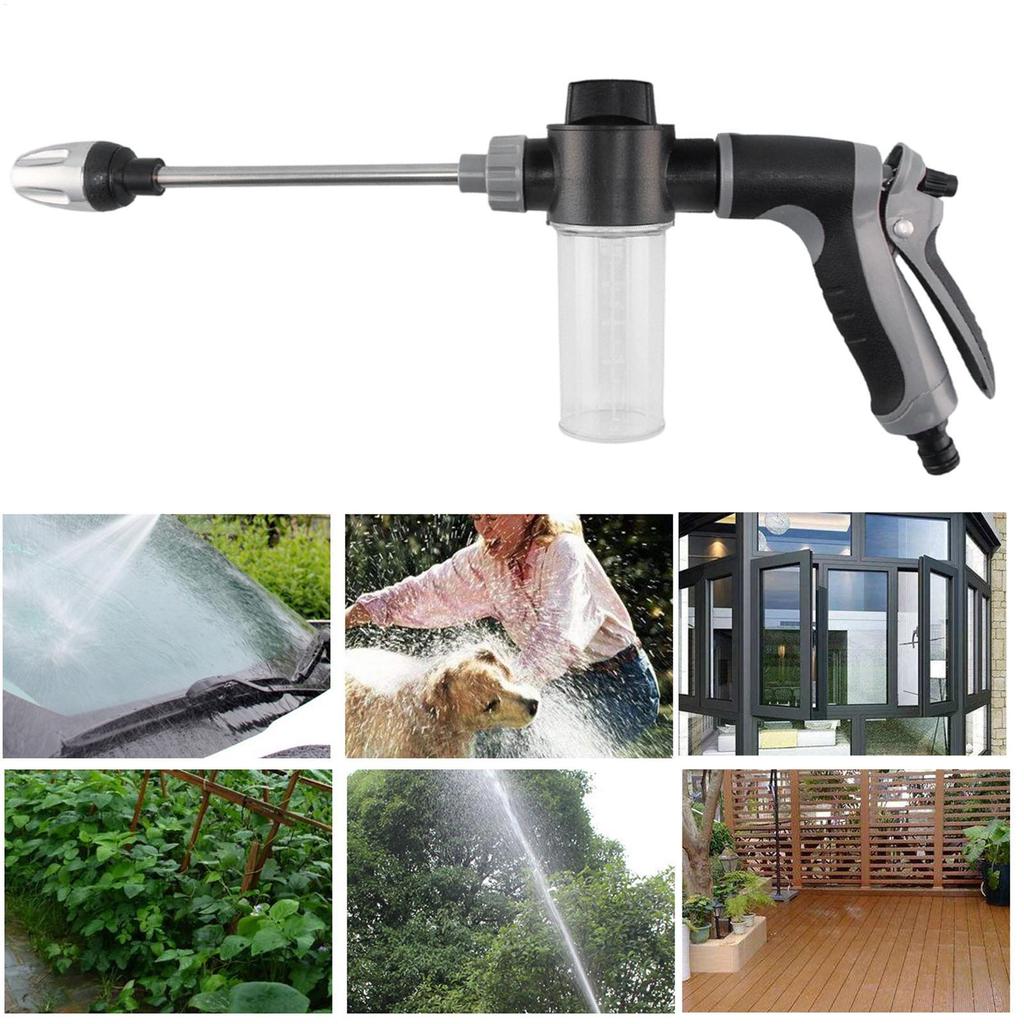 High Pressure Garden Hose Nozzle Adjustable Spray Patterns Multifunctional Car Washer Sprayer for Home Garden Detailing Cleaning