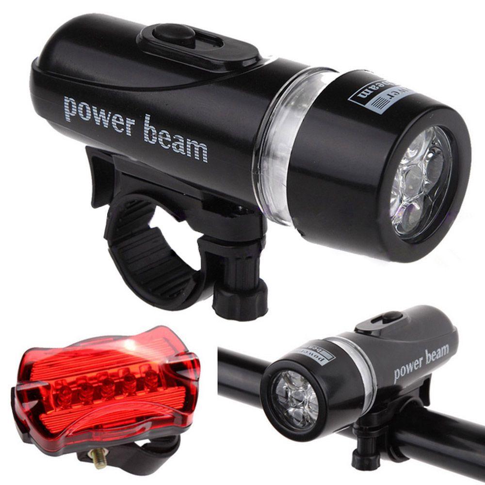 

5 LED Safety Lamp Front Head Light Head Light Tail Light Bicycle Flashlight 5 LED