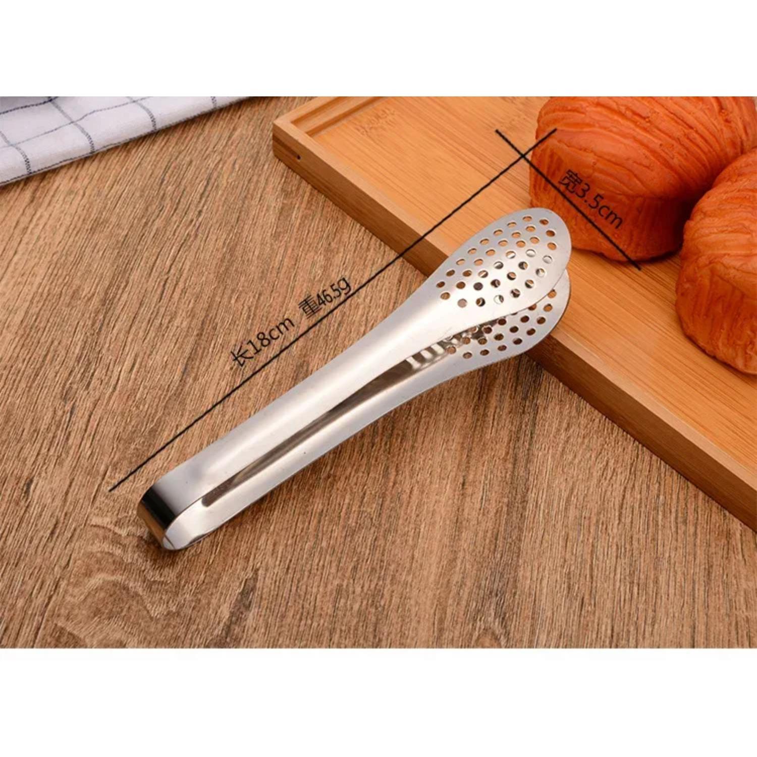 

2025 Щипцы для барбекю Стейк Нержавеющая сталь Щипцы для еды Кухонная утварь Буфет Инструмент для приготовления пищи Жаростойкие Зажим для хлеба Кондитерский зажим Утварь Щипцы для барбекю HK21-0005-7inch